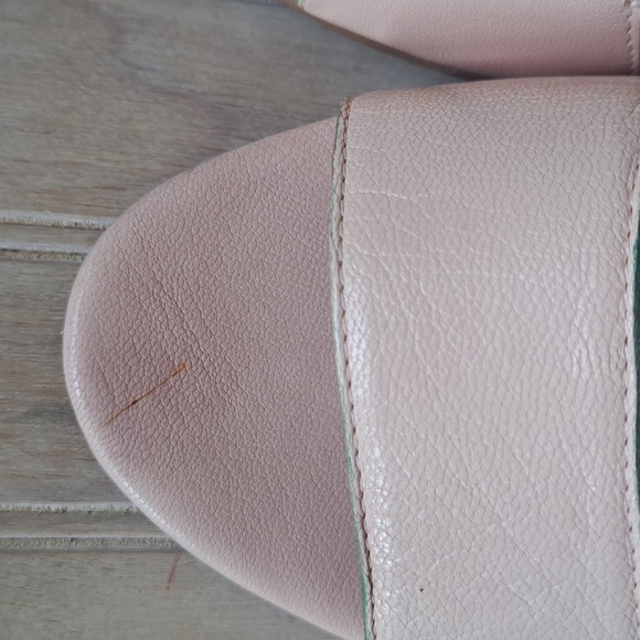 Rachel Roy Leather Soft Blush Pink Open-toe Stiletto High Heel Pumps Designer - Picture 4 of 15